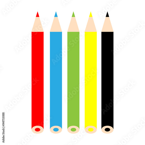 Cryons on white background