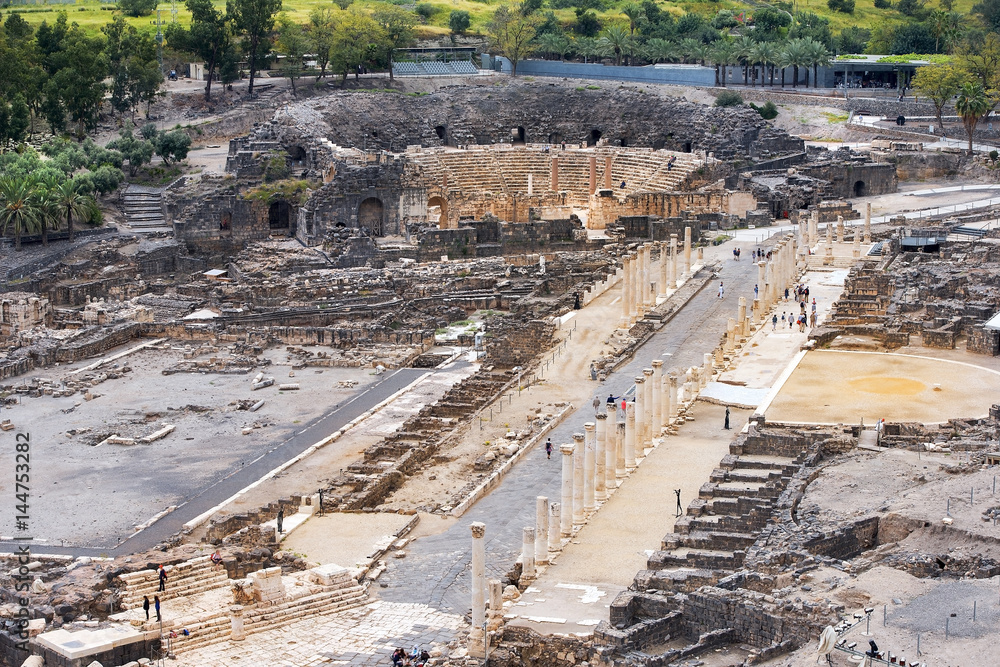 Obraz premium archaeological site, Beit Shean, Israel