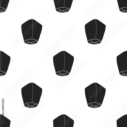 Sky lantern icon in black style isolated on white background. Light source pattern stock vector illustration