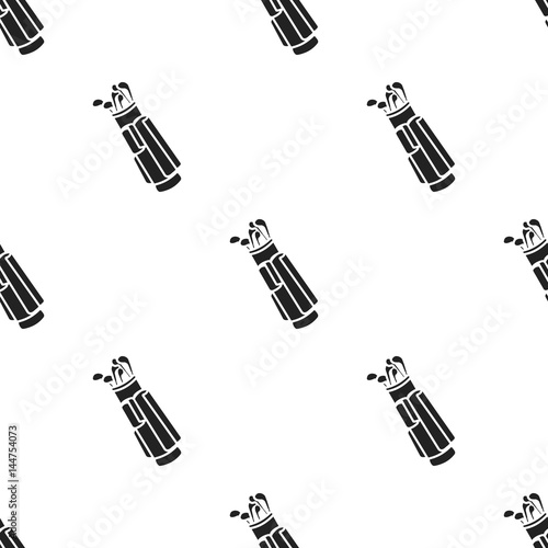 Golf icon in black style isolated on white background. Sport and fitness pattern stock vector illustration.