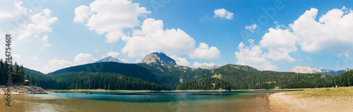 Black lake in Durmitor national park in Montenegro, Europe. Beauty world.