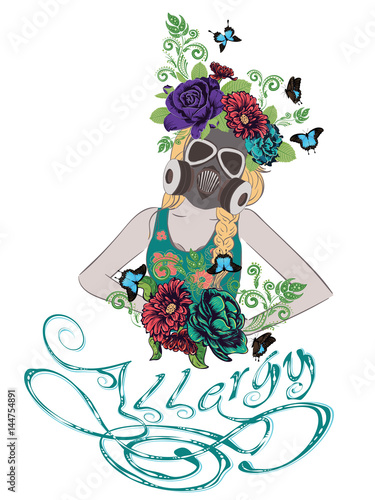 Girl in Gasmask Allergy