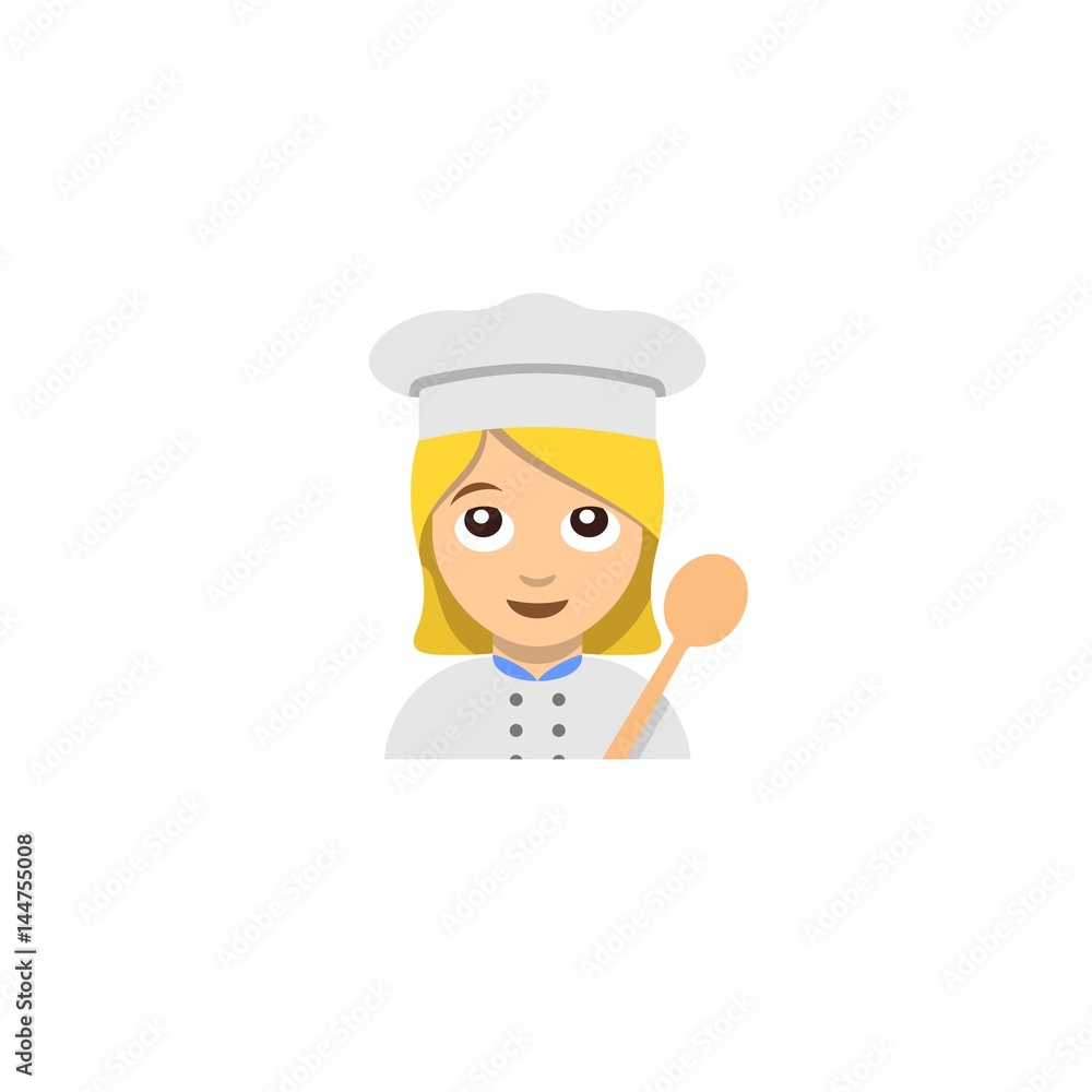 Woman chief emoticon illustration icon