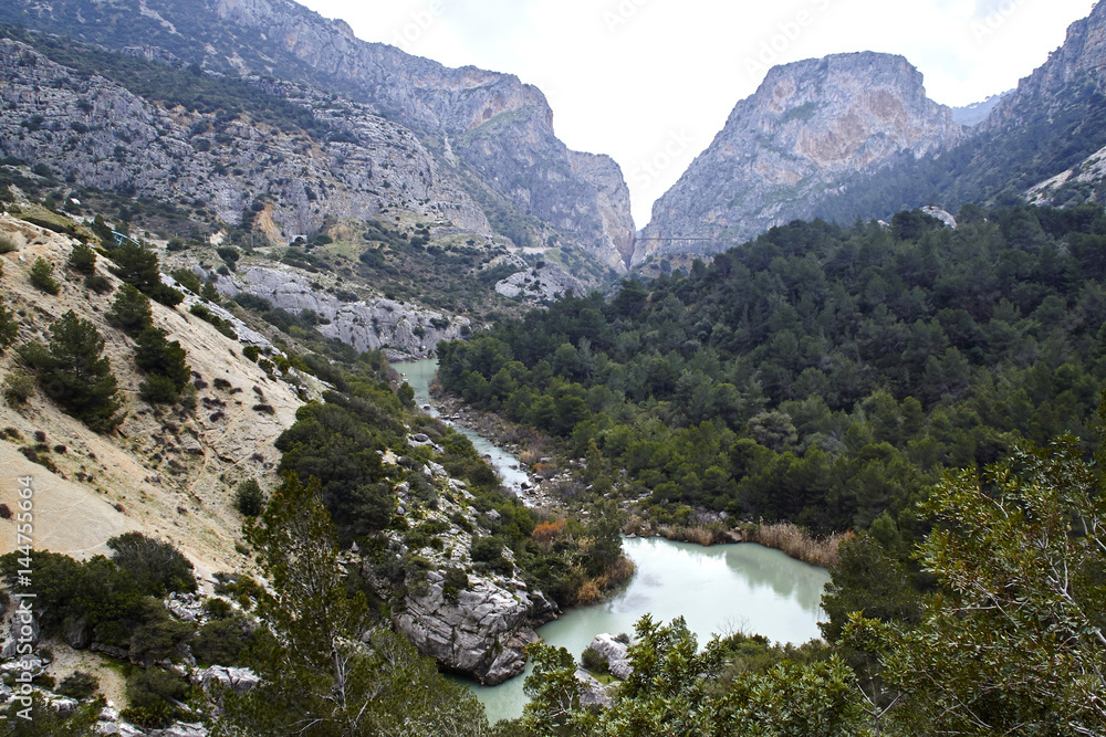 Guadalhorce river in the Valle del Hoyo