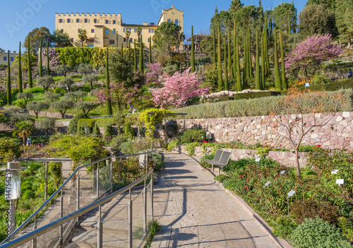 The Botanic Gardens of Trauttmansdorff Castle, Merano, south tyrol, Italy, photo