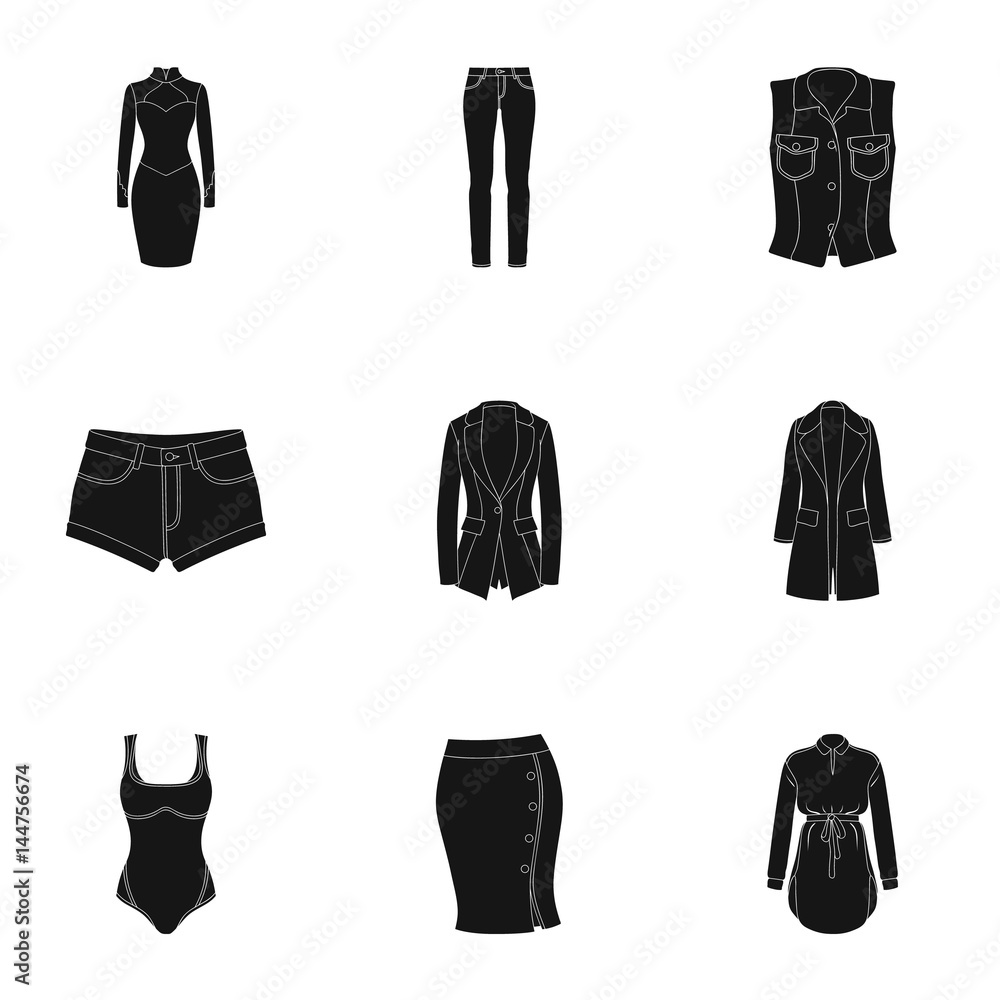 Clothing Vector Icon Black Business Clothes Vector, Black