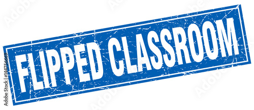 flipped classroom square stamp
