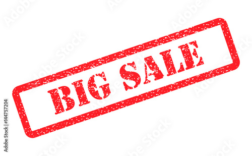 big sale red stamp on background