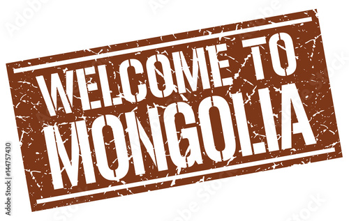 welcome to Mongolia stamp