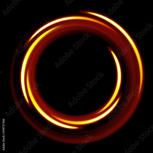 Dark template with fire circles spirals