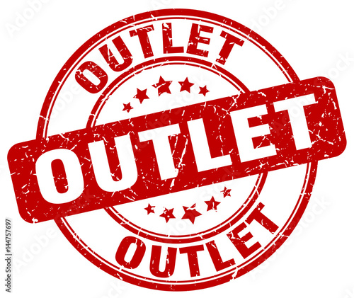 outlet red grunge round vintage rubber stamp