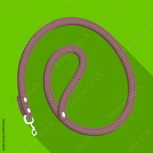 Leash for animals.Pet shop single icon in black style vector symbol stock illustration web.