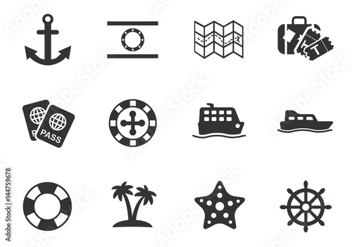 cruise icon set