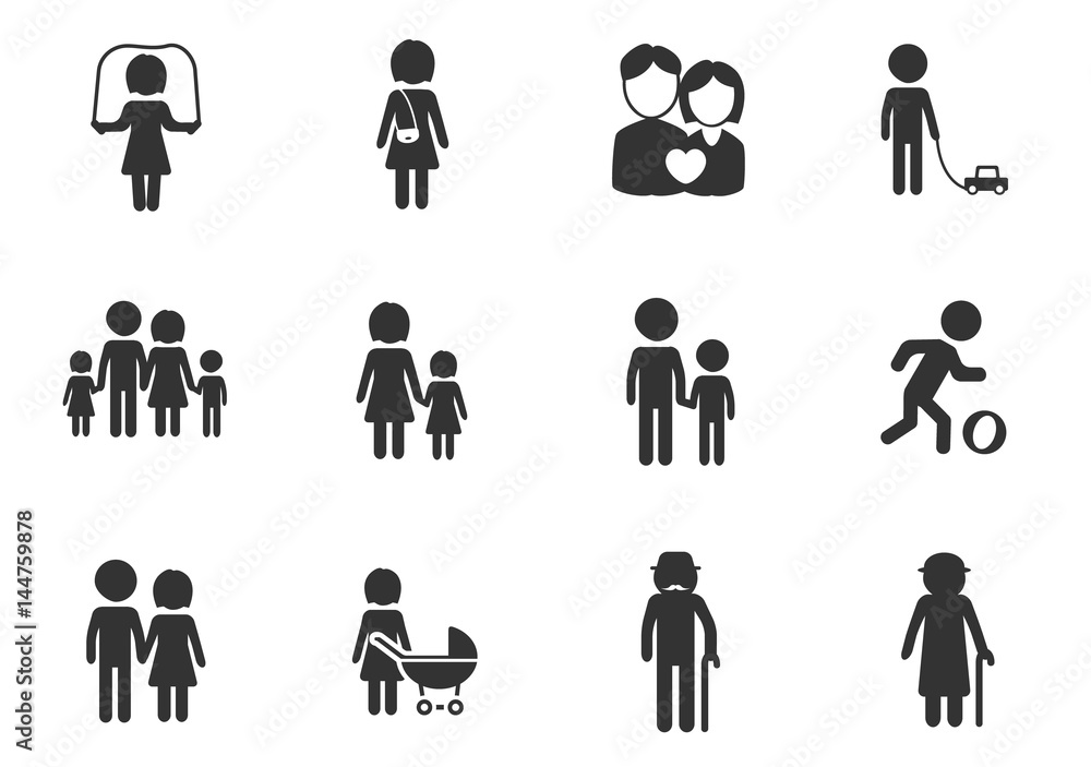 family icon set family icon set