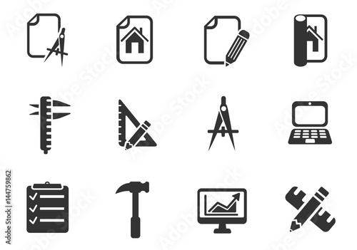 engineering icon set
