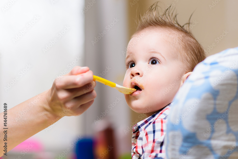 mother feeding her baby breast porridge day mother feeding her baby breast porridge day