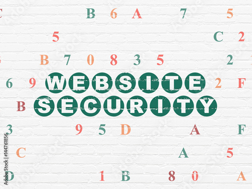 Safety concept: Website Security on wall background