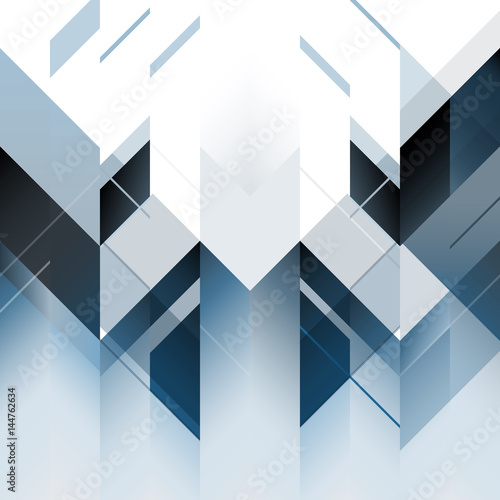 Abstract polygonal blue background. Vector illustration