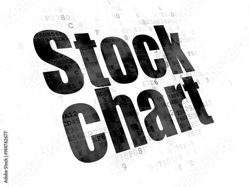 Business concept: Stock Chart on Digital background