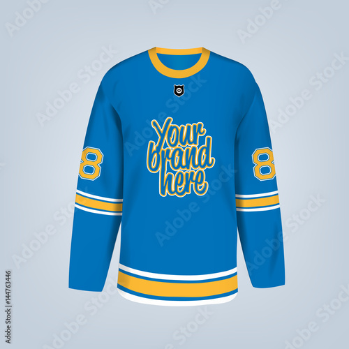 Vector illustration of hockey team jersey template