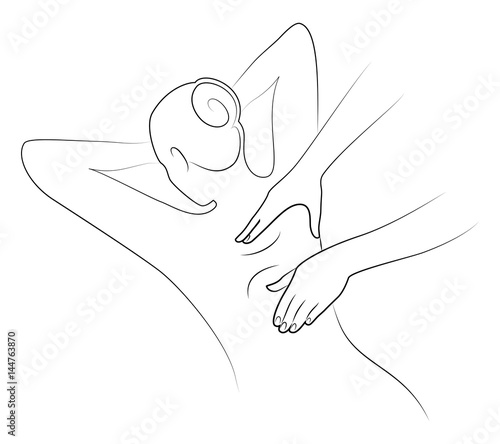 Massage logo concept isolated on white background