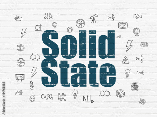 Science concept  Solid State on wall background