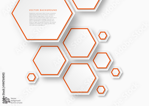 Infographics Vector Background #Hexagons and Honeycomb Structure 
