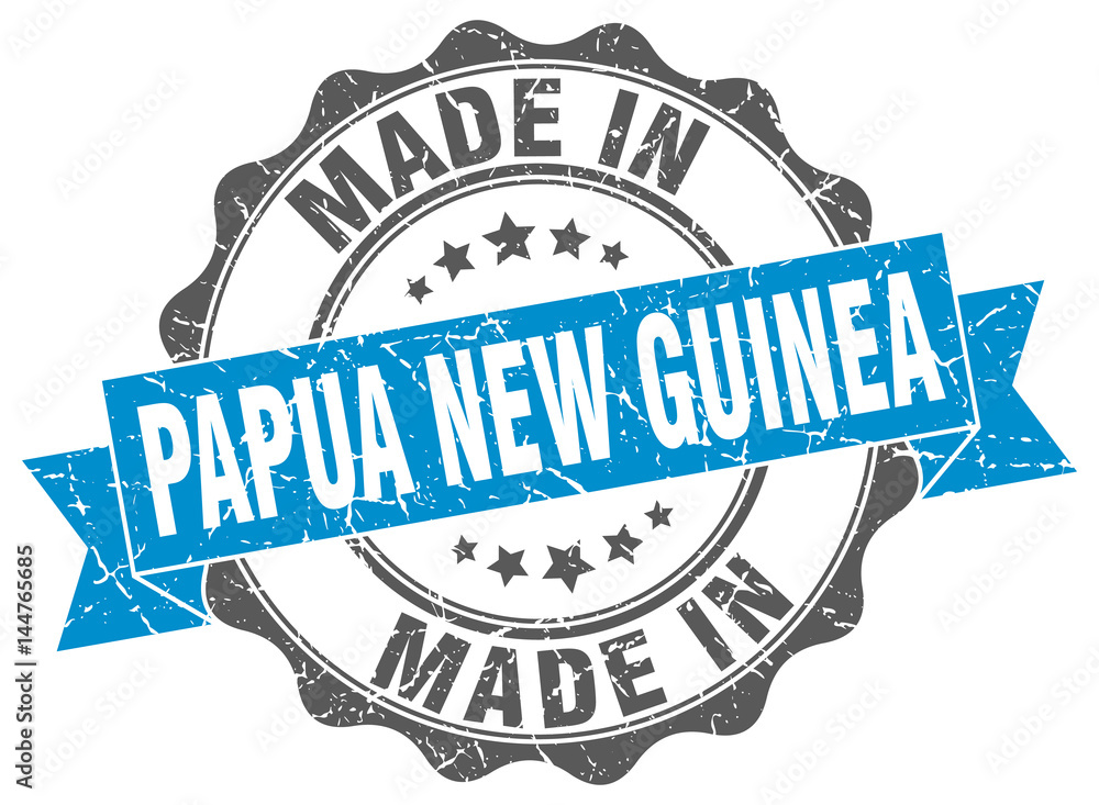 Obraz premium made in Papua New Guinea round seal