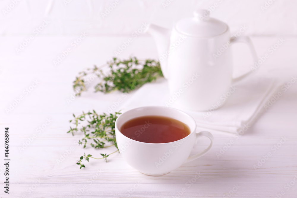 Thyme herbal tea. Healthy drink. Alternative medicine Thyme herbal tea. Healthy drink. Alternative medicine