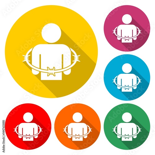 User icon with barbwire - Illustration