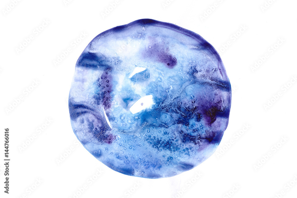 Watercolor blue circle Watercolor blue circle