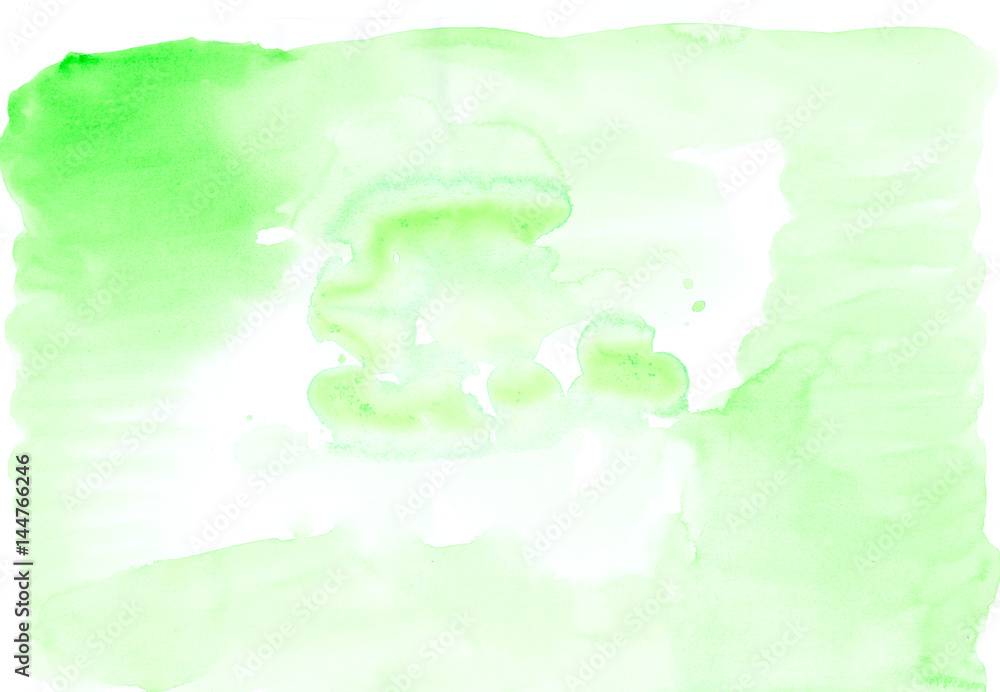 Obraz premium Abstract green watercolor background