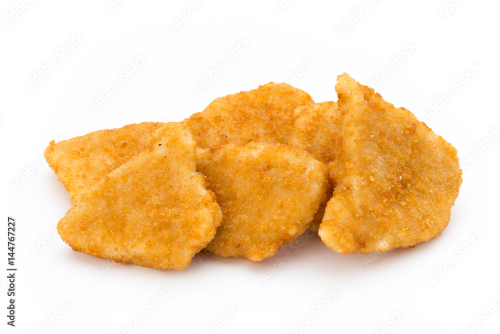 Nugget chiken on the white background. Nugget chiken on the white background.