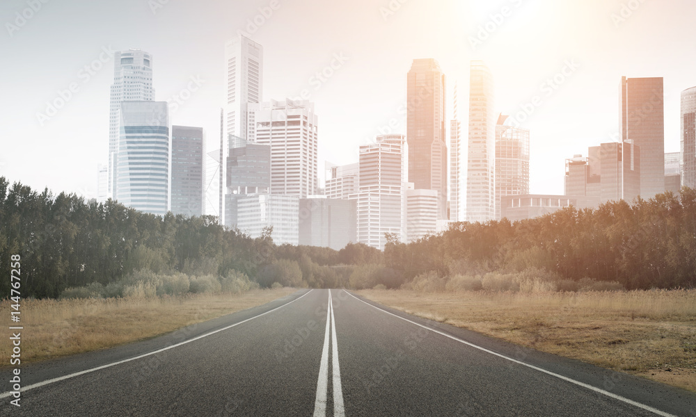 Fototapeta premium Road to big city