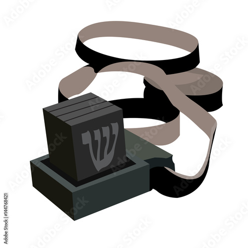 Isolated traditional jewish prayer object, Vector illustration