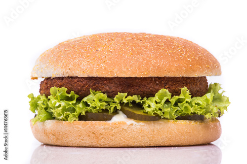Fast food Cheeseburger, Hamburger, Burger on white background photo