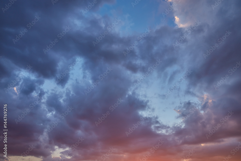 Fototapeta premium bright sunset sky background