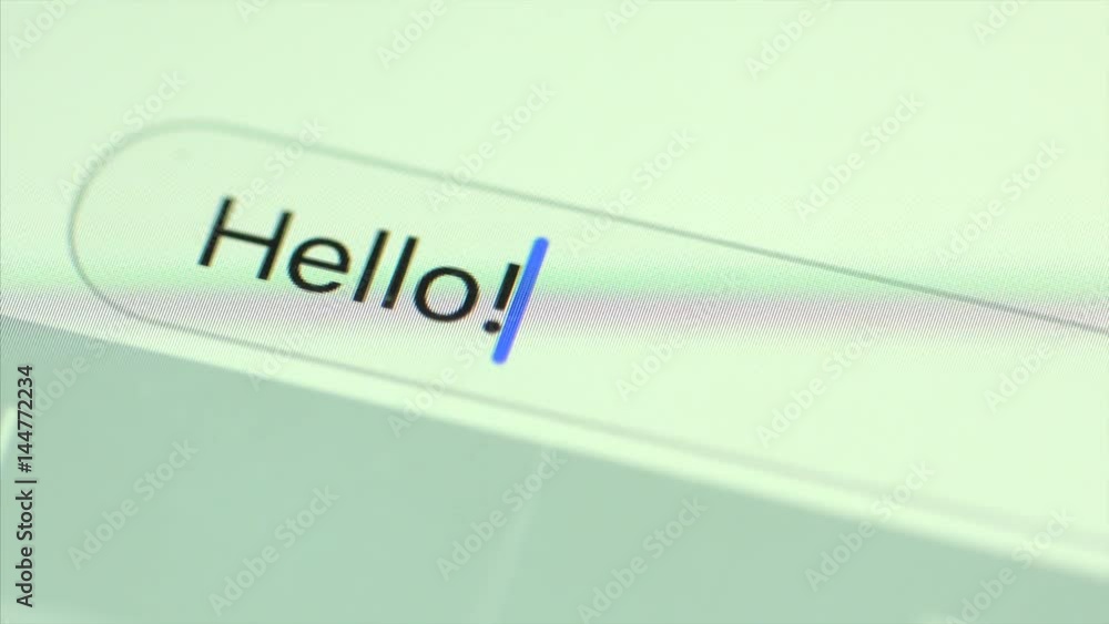 Typing a message on a smartphone device.