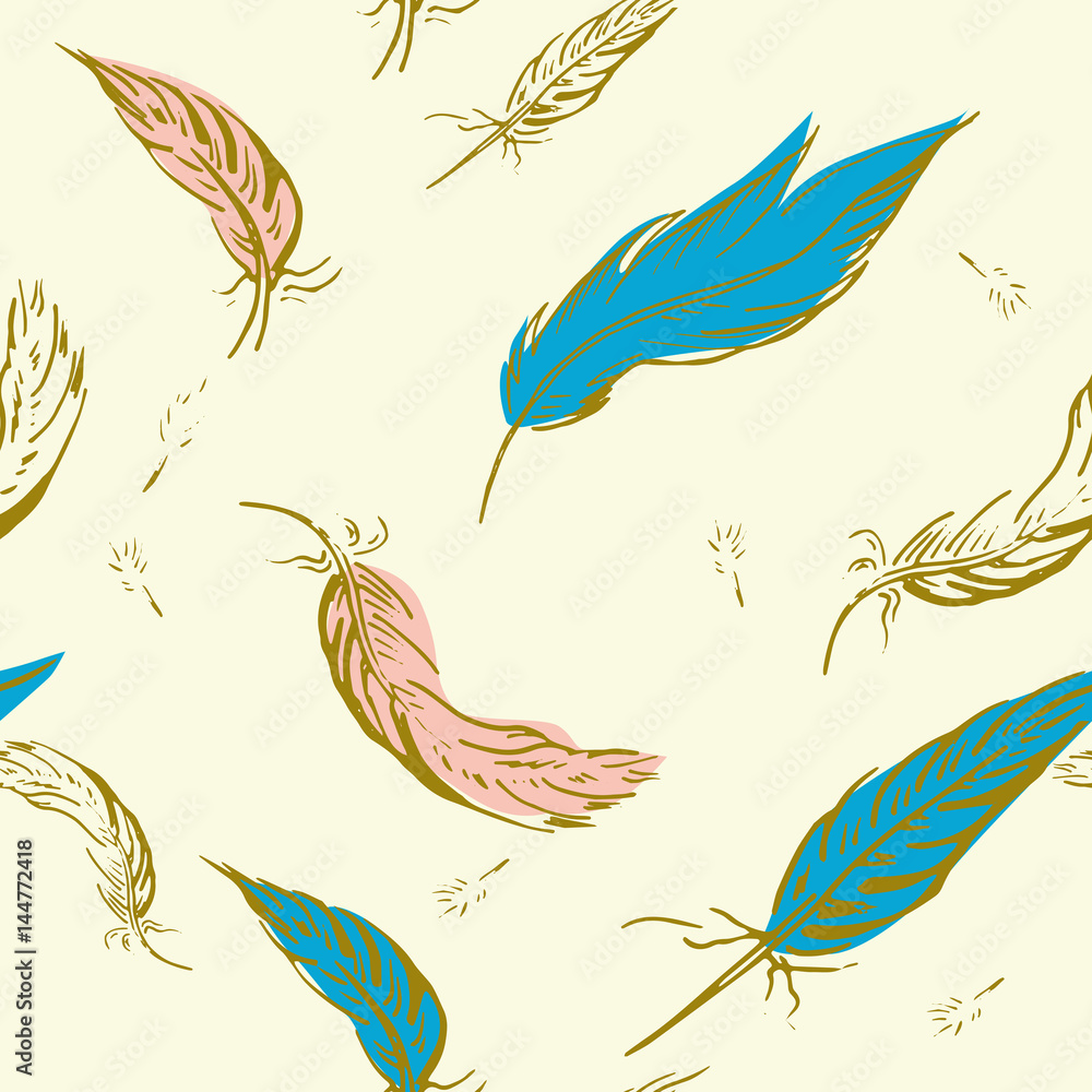 Seamless feather pattern Seamless feather pattern