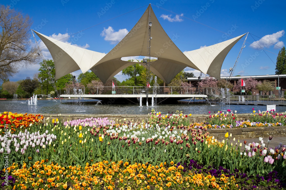 Fototapeta premium Kölner Tanzbrunnen im Frühling