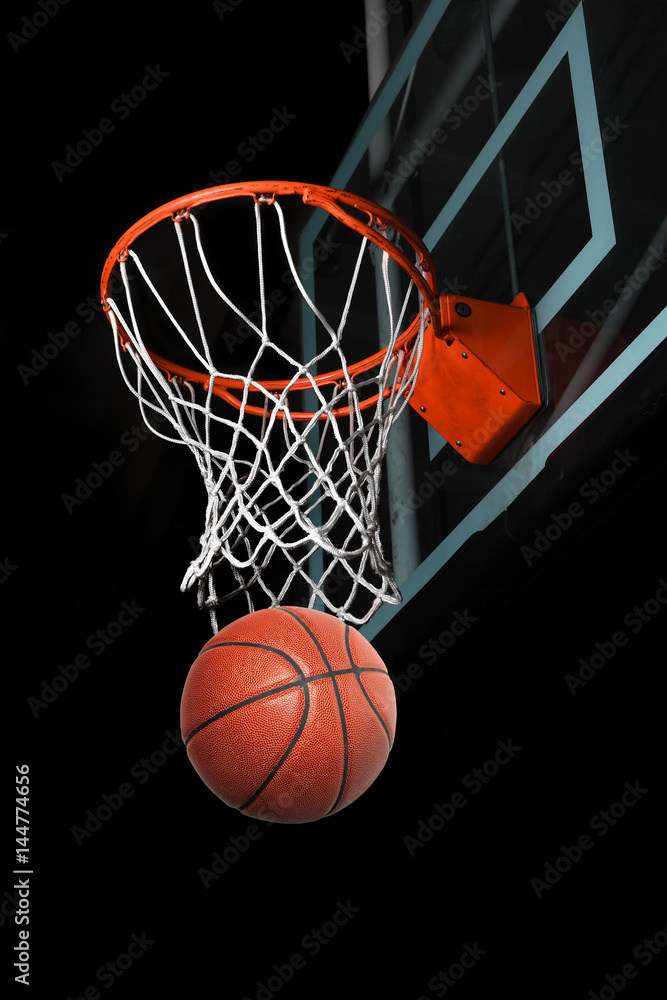 Basketball Going Through Hoop Basketball Going Through Hoop
