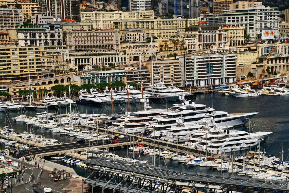 Fototapeta premium Monaco, Monte Carlo, Riviera, Mediterranean Sea,