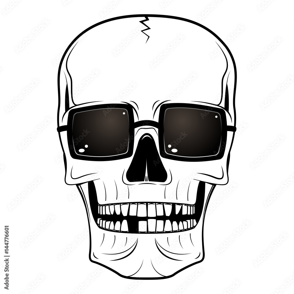 Skull illustration - sunglasses Skull illustration - sunglasses