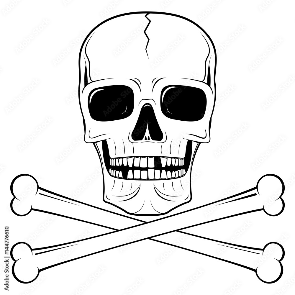 Skull illustration - pirate flag Skull illustration - pirate flag