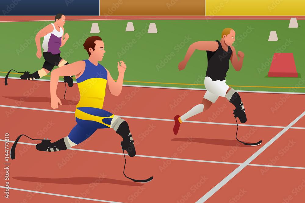 Disabled Athletes in Running Competition