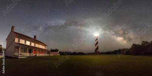 Cape Hatteras Light Panorama at night 
