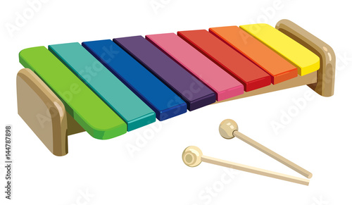 Children's rainbow xylophone