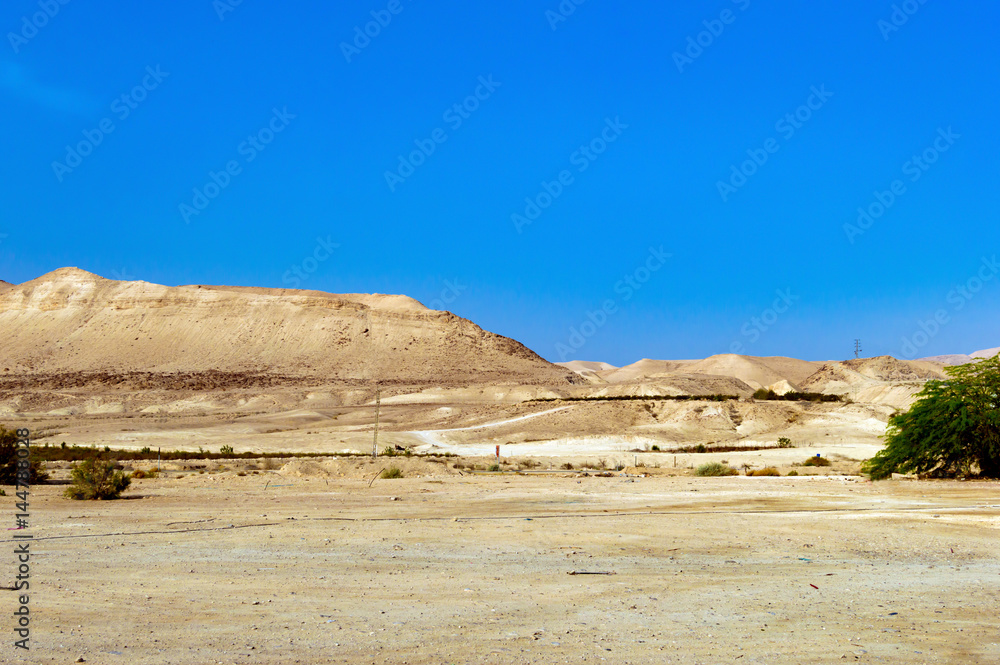 Judean mountains in the desert