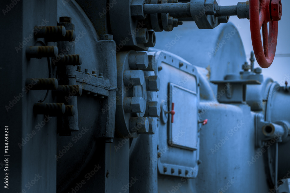 exterior view of Machine with Valve,closeup. exterior view of Machine with Valve,closeup.