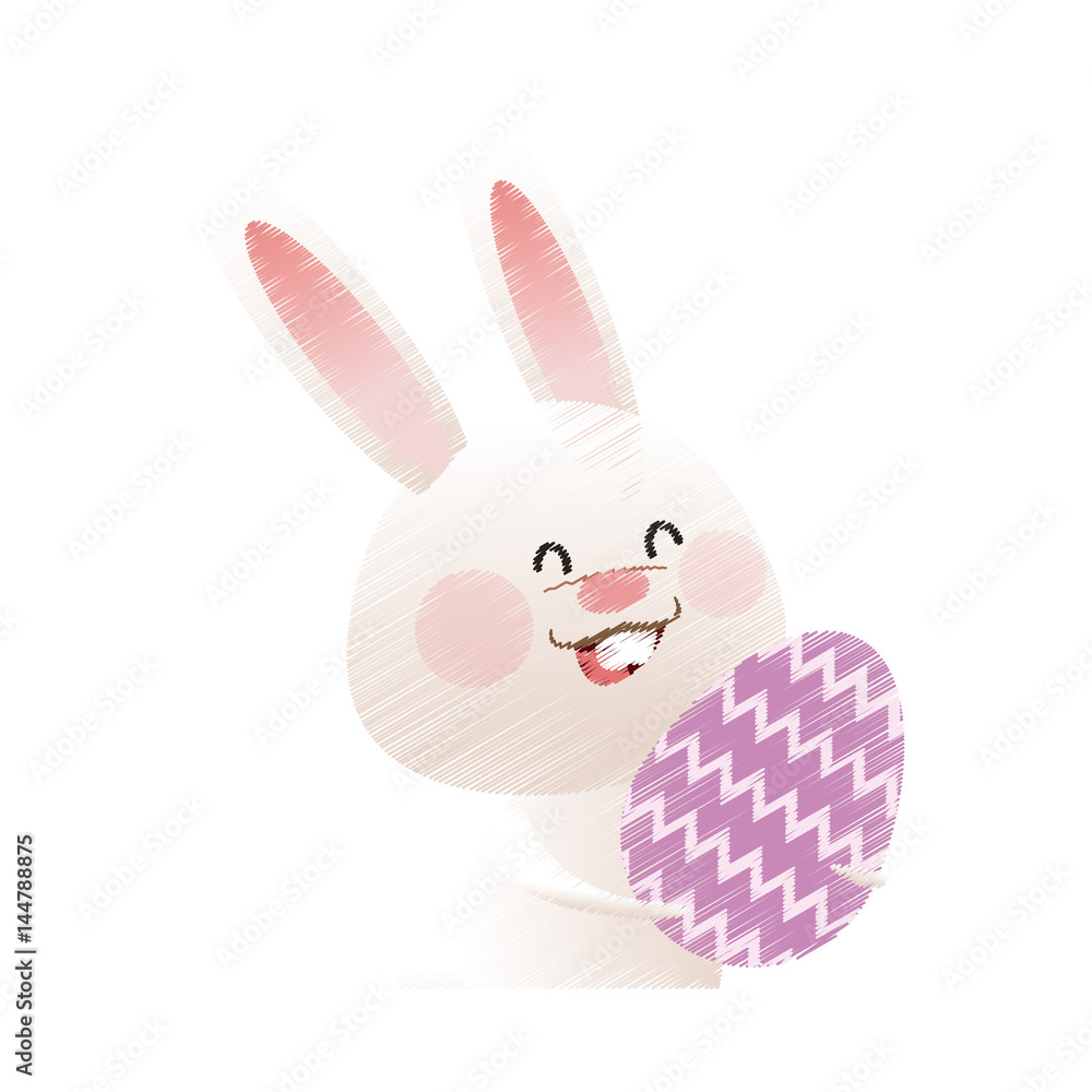 easter bunny with egg icon image vector illustration design easter bunny with egg icon image vector illustration design